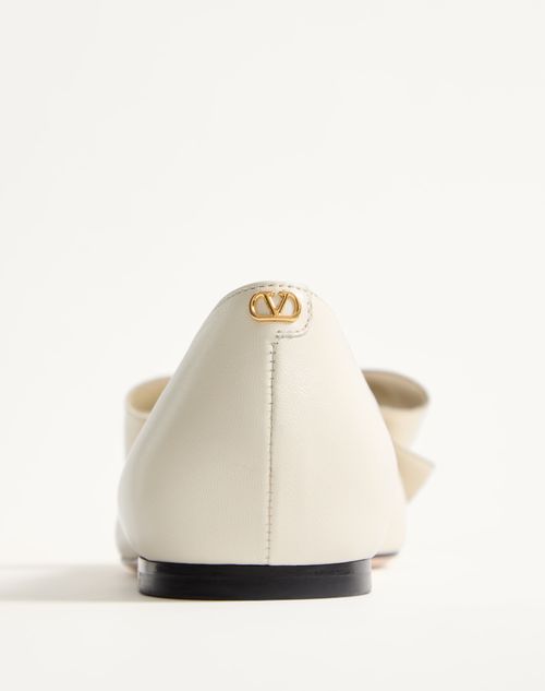 Valentino Garavani - Bowow Kidskin Ballerina - Ivory - Woman - Ballerinas